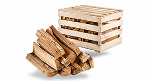 Párty dřevo, třešeň, suché, bedýnka, 25 cm