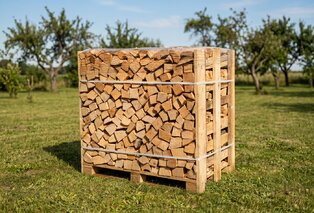 Suché palivové dřevo rovnané, smrk/borovice, délka 33 cm, 1 prmr