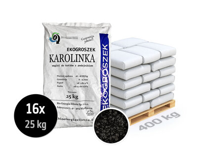 Tříděné pytlované černé uhlí pro automatické kotle, ekohrášek premium, 400 kg - foto 1