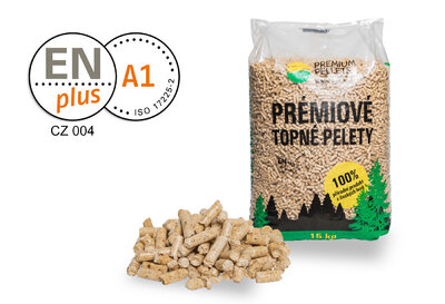 Dřevěné pelety PREMIUM PELLETS ENplus A1, smrk, 750 kg - obrázek