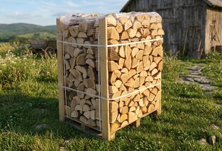 Palivové dřevo rovnané, buk, délka 33 cm, 1,3 prmr