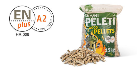 Dřevěné pelety PREMIUM ENplus A2, dub, 825 kg - foto 1