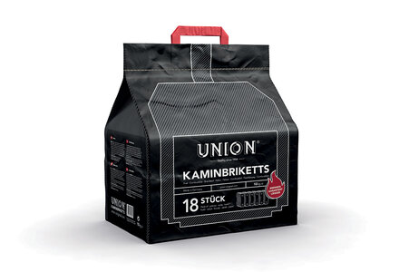 Uhelné brikety Union 7", balení 10 kg, papírová taška, 480 kg - foto 1