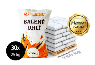 Bílinské uhlí ořech 1, pro klasická kamna, 750 kg