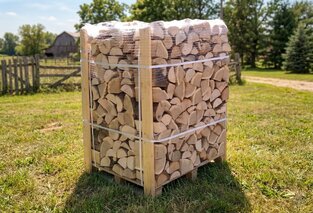 Palivové dřevo rovnané, dub, délka 40 cm, 1,3 prmr