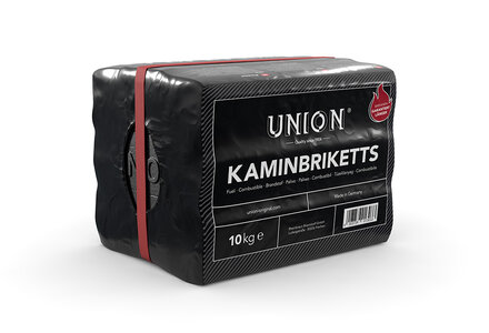Uhelné brikety Union 7", balení 10 kg, fólie, 700 kg - foto 1