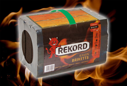 Uhelné brikety Rekord 7" fólie, 900 kg - foto 1