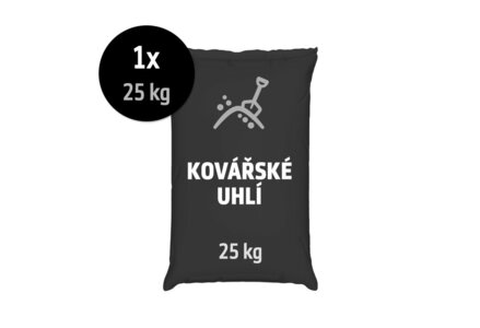 Kovářské pytlované černé uhlí, 25 kg - foto 1