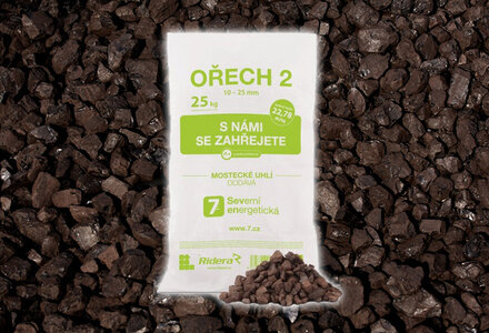 Pytlované hnědé mostecké uhlí, ořech 2, 500 kg - foto 1