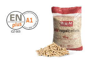Dřevěné pelety MM ROYAL PELLETS ENplus A1, smrk, 1050 kg