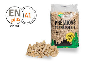 Dřevěné pelety PREMIUM PELLETS ENplus A1, smrk, 975 kg