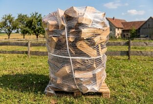 Suché palivové dřevo sypané, dubové, délka 30-35 cm, 1,6 prms
