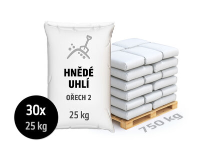 Bílinské uhlí ořech 2, pro automatické kotle, 750 kg - foto 1